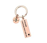 Drive Safe Llavero de 26 letras Drive Safe I Need You Here with Me Appreciatione Preesent regalo para el conductor, beige (Rose gold), Talla única