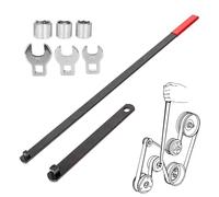 Drive Serpentine Belt Wrench, 8pcs Belt Remove Install Kit, Chrome Vanadium Stee Material, Sturdy Serpentine Belts Tool Set, Socket Sets for Trucks, Car and Automotive Repair, 22.99inch