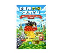 Drive to the Capital Country Maze Coloring Book for Kids: Geography Activity Book with World Maps Capitals and Mazes Ages 6 to 10