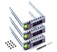 DRIVECADDY Paquete de 3 Discos Duros de 3.5 Pulgadas, Compatible con servidores DELL PowerEdge, 14-16ª generación T560 R660 R6625 R7615 R7625 R760 R250 R350 T350 R240 R340 R440 R540 - SSD SAS Bandeja