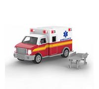 Driven by Battat - Ambulancia, 21cm - Ambulancia de Juguete - Camión De Juguete con Luces Y Sonido - Camiones de Rescate y Juguetes para niños - Piezas móviles - 3 años +