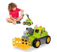 Driven by Battat B Manipulador telescópico de Juguete para niños - Juguete de vehículo de construcción - Luces y Sonidos - Piezas móviles - 3 años + - Cargadora telescópica Mediana