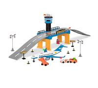 DRIVEN by Battat, Juego de Aeropuerto con avión, Terminal y Torre | Set de 32 piezas con avión, terminal, torre de control, luces, rampas, remolque y señales, Juego Airpot, 3 años y +