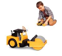 Driven by Battat - Rodillo de Vapor de Juguete para niños - Juguete de vehículo de construcción - Luces y Sonidos - Piezas móviles - 3 años + - Micro Steam Roller