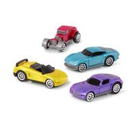 DRIVEN by Battat - Turbocharge - Coches de carreras (Pack de 4) - Vehículos de tracción turboalimentados - Juguetes y juegos de coches de carreras para niños - 3 años +