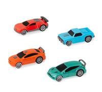 DRIVEN by Battat - Turbocharge Stock Cars (paquete de 4), 10cm - Vehículos de tracción turboalimentados - Juguetes y juegos de coches de carreras para niños - Coches de juguete - 3 años +