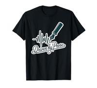 Driven by Prose Pluma estilográfica Heartbeat Escritor Autor Camiseta