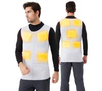 DriveNova Chaleco Calefactable Hombre Mujer, Chaleco Termico Activado por Aire, 12 Horas de Calor Acogedor, Chaleco Calefactables con 9 Parche Calentador para Moto Caza Esquí Pesca