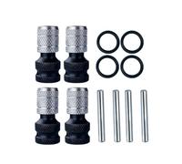 Driver Bit Converter - 4-Piece Socket Chuck Extension Set for Tool Adaptation | Strong Steel Quick-Change Design with Strong Torque, Secure Grip for Nut Tasks in Home, Automotive and DIY Work