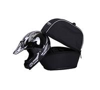 Driver13 Bolsa de Casco XL para Casco de Moto y Motocross, Acolchada, con ventilación y Bolsillo Interior para Visor de Repuesto, Negro, 38 x 30 x 30 cm