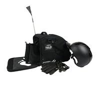 Driver13 Bolsa Deluxe para Botines con Compartimento para Casco, Correa de Hombro, Bolsillo Extra, Negro