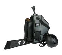 Driver13 Bolsa para Botas de equitación Deluxe con Compartimento para Casco, Bolsa para Botas hasta 60 cm, Correa de Hombro, Gris, 35 x 30 x 60 cm