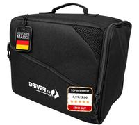 Driver13 Bolsa para Casco para Casco de Motocross y Casco de Moto, Acolchada con ventilación y Bolsillo Exterior, Negro