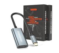 DriverGenius Adaptador USB-C a HDMI 4K/30Hz (Macho/Hembra) - Compatible con PC, Portátiles con Modo DP-Alt, Consolas de Videojuegos y Monitores, Conector Metálico (2 Piezas/Paquete)