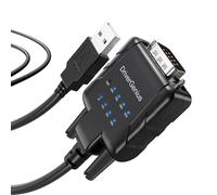 DriverGenius SerialPulseX Serie | Adaptador Cable USB a RS232 Serie con 9 Leds Indicadores de Monitoreo - Señales RS232 de Pin Completo para Control Industrial - Windows 11, macOS, Linux
