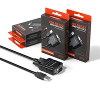 DriverGenius SerialPulseX Serie | Adaptador Cable USB a RS232 Serie con 9 Leds Indicadores de Monitoreo - Señales RS232 de Pin Completo - Windows 11, macOS, Linux (4 uds/paq. USB232A-E-A)