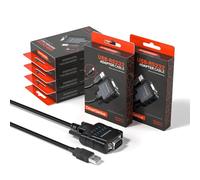DriverGenius SerialPulseX Serie | Adaptador Cable USB a RS232 Serie con 9 Leds Indicadores de Monitoreo - Señales RS232 de Pin Completo - Windows 11, macOS, Linux (6 uds/paq. USB232A-E-A)