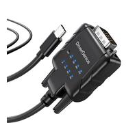 DriverGenius SerialPulseX Serie | Convertidor USB-C a Serie DB9 con 9 Leds de Monitoreo de Datos, Soporte Completo RS232 para Diagnóstico de Comunicación en Tiempo Real - Windows, macOS, Linux