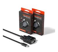 DriverGenius SerialPulseX Serie | Convertidor USB-C a Serie DB9 con 9X Leds, Soporte Completo RS232 para Diagnóstico de Comunicación en Tiempo Real - Windows, macOS, Linux (2 uds/paq. USB232A-E-C)