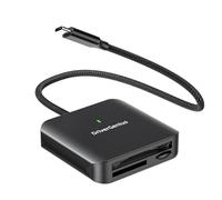 DriverGenius SpeedX CFast | Lector de Tarjetas 3 en 1 USB-C UHS-II SD4.0, MicroSD4.0 y CFast 2.0 - Alta Velocidad para Fotógrafos y Videógrafos (Metal, HB081)