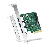 DriverGenius Turbo-X Series | 10Gbps 3-Port USB 3.2 Gen 2 PCI Express (PCIe x4/x8/x16 Slot) Controller Card for Desktop PCs - Windows/Linux Compatible【Standard & Low Profile Brackets】
