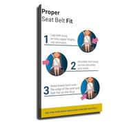 Drivers Ed Classroom Decor Seat Belt Poster How To Use Correctly Educational Wall-Art for School Office(Unframed,12x18inch(30x45cm))