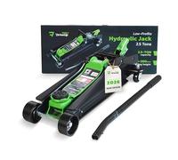 DriveUpTools Gato hidráulico con bajo Perfil, 2,5 t - Altura de elevación 85-380 mm - Capacidad de Carga del Gato de hasta 2500 kg