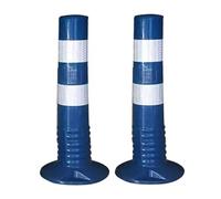 Driveway Barrier Posts - 18 & 30 Inch Reflective Traffic Cones for Parking Lots, Construction, and Road(Blue,2 Pack/17.7 in H)