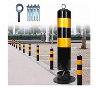 Driveway Barrier Traffic Bollard Post - 20in Tall Reflective Parking Post with Lockable Base & Hanging Ring(1 Piece)