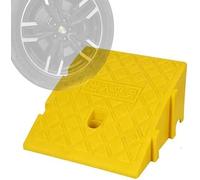 Driveway Curb Ramp 7.5In High, Threshold Plastic Kerb, Non-Slip Slope, Portable Lightweight Steps Pad(Yellow,25 * 45 * 19Cm(9.8 * 17.7 * 7.5In))