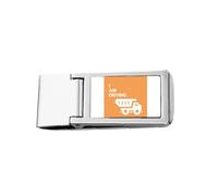 Driving Goods - Cartera de bolsillo para vehículos de transferencia de dinero delgada con clip de acero inoxidable