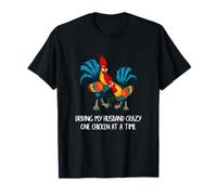 Driving My Husband Crazy One Chicken at a Time Funny Chicken Camiseta