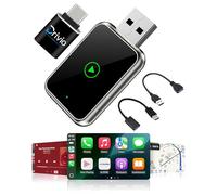 Drivio Adaptador inalámbrico CarPlay para iPhone y Android | Adaptador inalámbrico USB CarPlay con espejo de pantalla | Dongle Bluetooth 2026 para Apple Play para accesorios de coche Android Auto USB