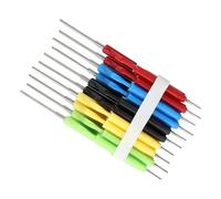 Drivstraw 10 clips de prueba SDK08 para SMD IC, clips de prueba de chip de doble gancho para pruebas eléctricas, herramienta de desmontaje para componentes ultra pequeños con espaciado de 0,3 mm