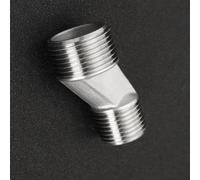 Drivstraw 2 adaptadores de ducha de acero inoxidable, macho de 1/2 pulgada a macho de 3/4 pulgadas, conector S para bañera de pie de garra montada en la pared, fontanería de ducha expuesta, 10 mm de