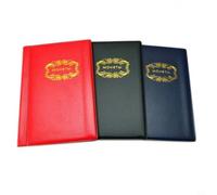 Drivstraw Álbum de colección de monedas de piel sintética con 120 bolsillos de PVC, 155 x 115 mm, libro de almacenamiento para conmemorativos, medallones e insignias, color negro o rojo