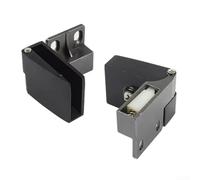 Drivstraw Bisagra de puerta de vidrio de cierre automático para puertas sin marco de 3 a 5 mm de grosor, instalación sin taladro, abrazadera de bisagra de gabinete de cierre automático de aleación de