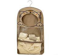 Drivstraw Bolsa de almacenamiento montada en la pared para organización del hogar, organizador colgante de gran capacidad de 38 x 65 cm, transparente para EVA + material de poliéster, resistente a la