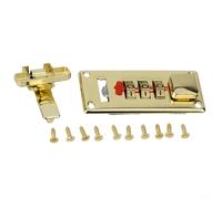 Drivstraw Cerradura de combinación retro de 65 mm x 29 mm para caja de madera, maleta, equipaje y caja de herramientas, cerradura de puerta de hierro con tornillos incluidos, herrajes antiguos para el