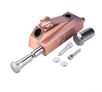 Drivstraw Cerradura de puerta de aleación de aluminio para puertas de cristal, cerradura de piso con estilo de perilla sin llave y mecanismo de pasador de bloqueo visible, solución de seguridad