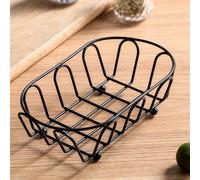 Drivstraw Cesta de patatas fritas para uso en cocina, colador de malla de alambre de hierro inoxidable con mango portátil, ideal para servir aperitivos, patatas fritas, hielo o alas de pollo, 1 pieza