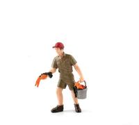 Drivstraw Figuras pintadas a escala HO para diseños de trenes modelos, figuras de pie de granjero y pastor, colorear manual, figuras realistas de PVC para tren (ZQ379)