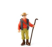 Drivstraw Figuras pintadas a escala HO para diseños de trenes modelos, figuras de pie de granjero y pastor, colorear manual, figuras realistas de PVC para tren (ZQ 376)