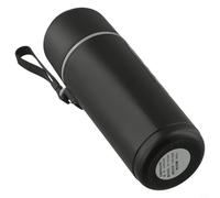 Drivstraw Hervidor de agua portátil de 500 ml con pantalla LCD, 5 V/12 V/24 V, taza de viaje eléctrica para hervir agua, café, té, fideos, acero inoxidable 316 de doble capa (negro)