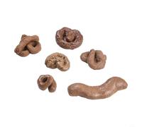 Drivstraw Juguetes falsos realistas para bromas de caca de perro, juego de 6 piezas de TPR suave para inocentes, bromas de Halloween y fiestas, accesorios de taburete realistas con bolsa de