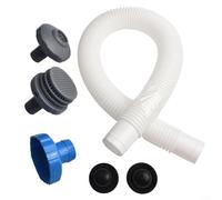 Drivstraw Kit de conector de chorro de agua para piscinas sobre el suelo, incluye adaptador de manguera de skimmer B, rejilla de colador, boquilla de chorro de entrada y agujero, PC ABS
