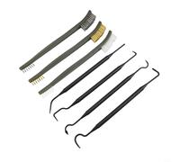 Drivstraw Kit de limpieza de carburadores para motocicleta, ATV, soldador, motosierra y mantenimiento de carburador, juego de herramientas de acero inoxidable y nailon de 26 piezas con cables de