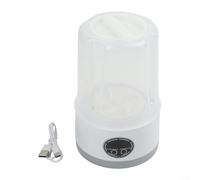 Drivstraw Lavadora portátil recargable para ropa interior, calcetines y prendas delicadas, inalámbrica, compacta unidad de carga USB-C de 21 x 14 x 14 cm, ABS de bajo consumo (blanco)