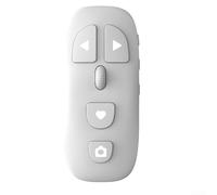 Drivstraw Mando a distancia inalámbrico para teléfonos inteligentes con funciones de zoom y obturador, rango de 5, 3, 10 metros para transmisión en vivo y grabación de video (blanco)