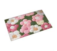 Drivstraw Monstera - Felpudo para puerta de cocina, 50 x 80 cm, diseño de palma, antideslizante, con respaldo antideslizante, tapete de fibra de poliéster suave para uso en interiores (E)